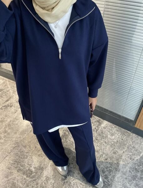 Fermuarlı Eşofman Takımı Lacivert