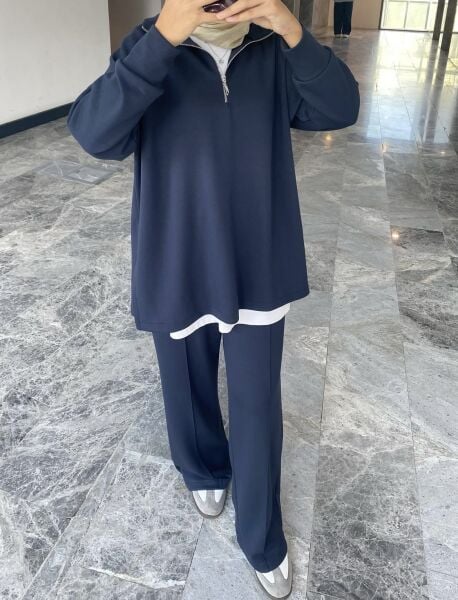 Fermuarlı Eşofman Takımı Lacivert